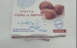 Yaourt sur lit marrons gérentes (4x125gr)