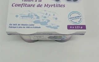 Yaourt sur lit myrtilles gérentes (4x125gr)