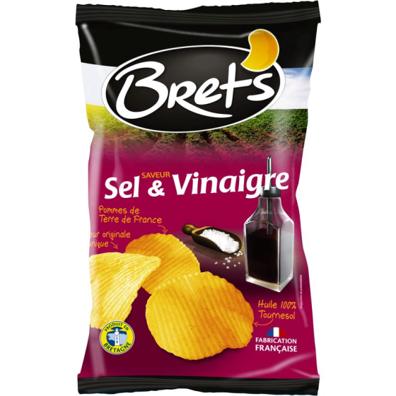 Chips Bret's Sel et vinaigre 125g - 10 paquets